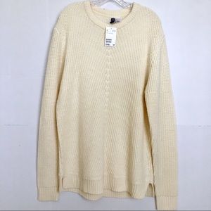NWT H&M Cream Knit Sweater Large